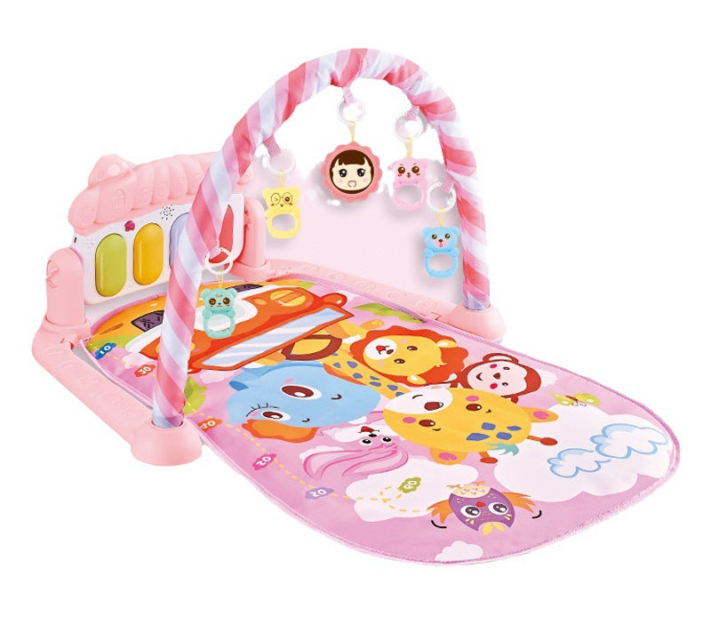 Baby toys fitness stand music pedal piano 0-1 year old newborn baby piano game mat