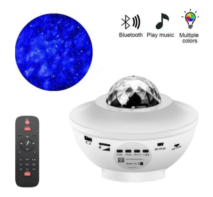 LED Galaxy Sky Projector Lamp White