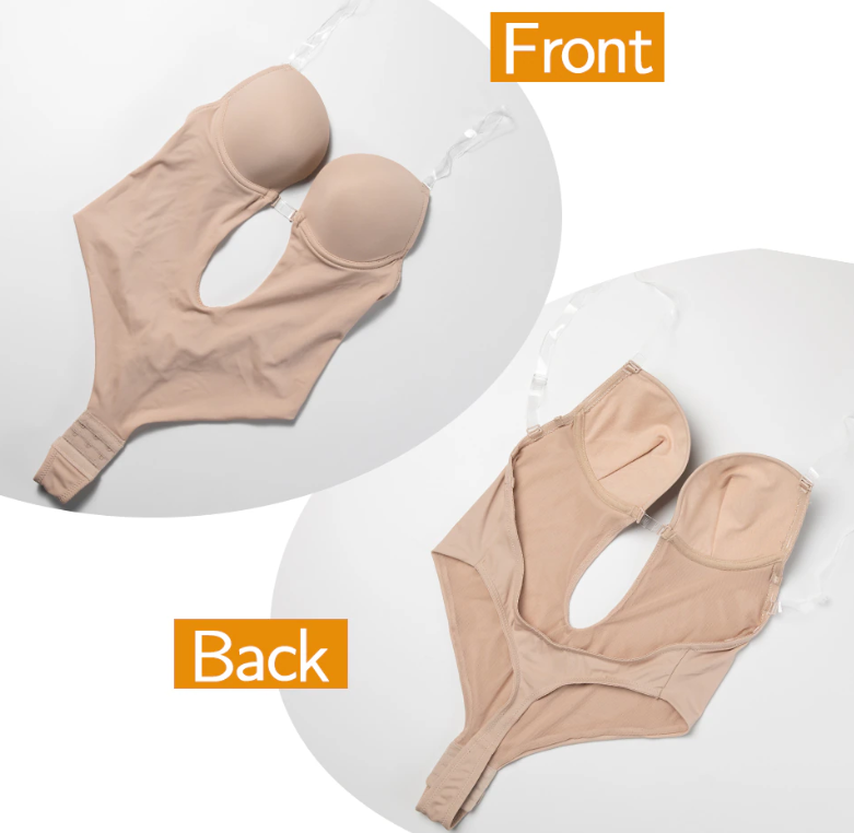 Sculpting Bodysuit Skin Tone  Front and Back