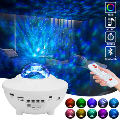 LED Galaxy Sky Projector Lamp White in Use