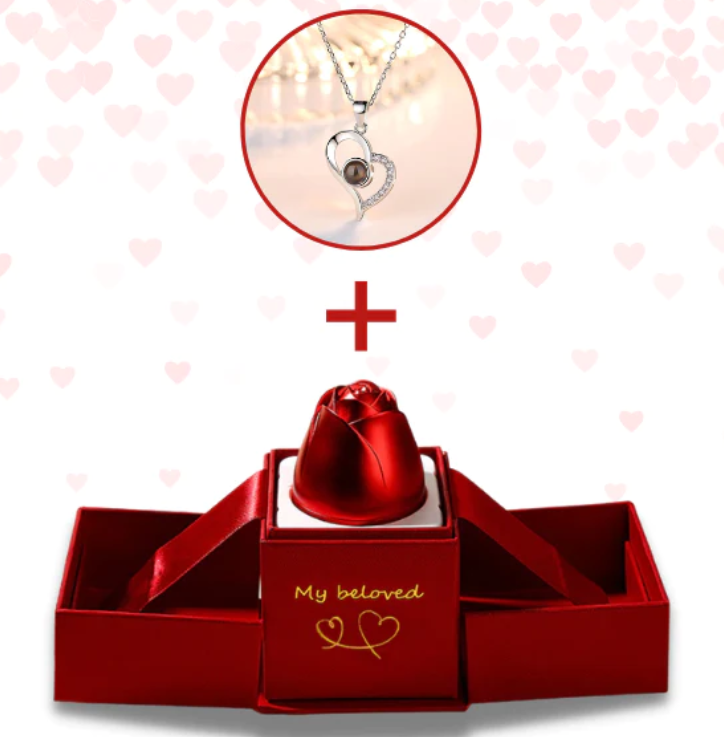 Douyin internet celebrity's same necklace, love, heart, pendant, 100 languages, I love you, creative necklace does not fade