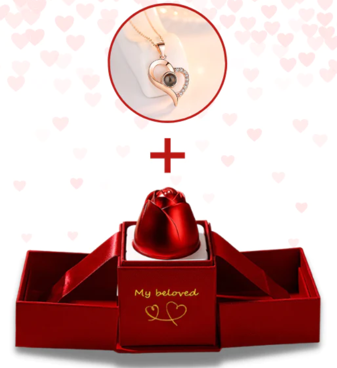 Douyin internet celebrity's same necklace, love, heart, pendant, 100 languages, I love you, creative necklace does not fade