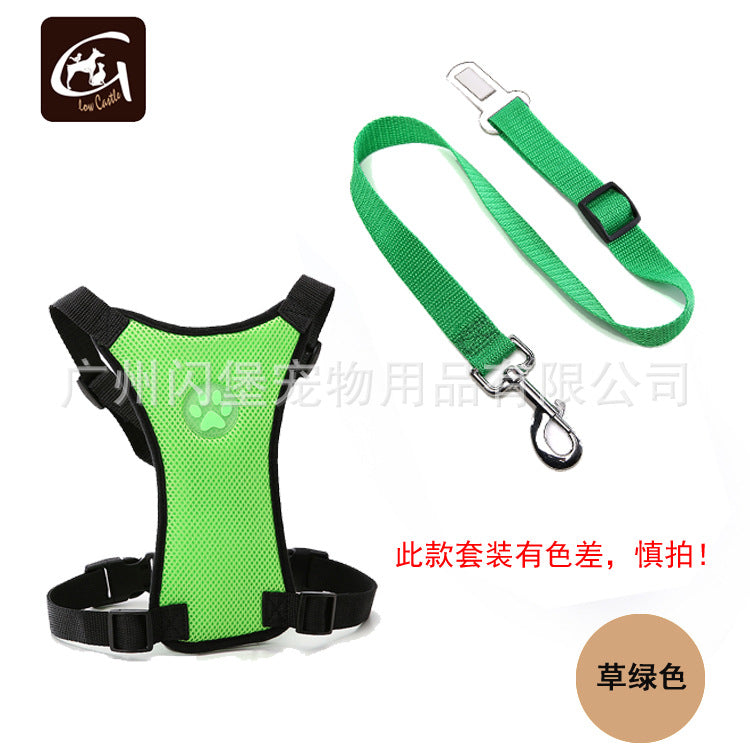Amazon manufacturers supply car mesh chest with PP seat belt can be customized chest back seat belt set
