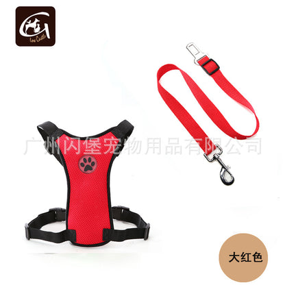 Amazon manufacturers supply car mesh chest with PP seat belt can be customized chest back seat belt set