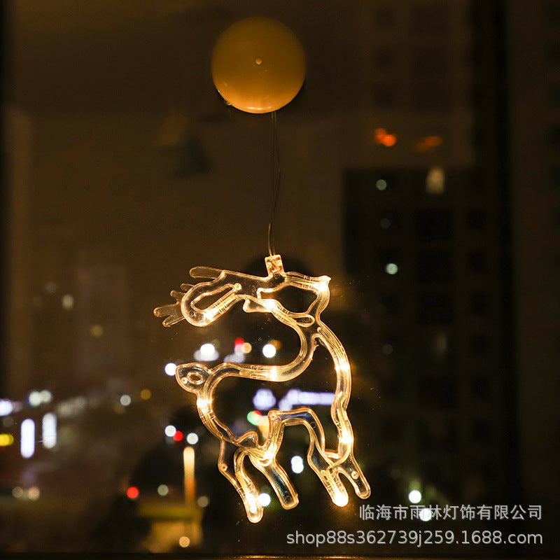 LED Christmas decoration lights Santa Claus snowman shape window suction cup lights Christmas tree holiday decoration lights