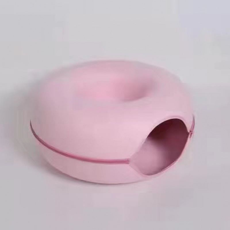 Donut Cat Bed Pink