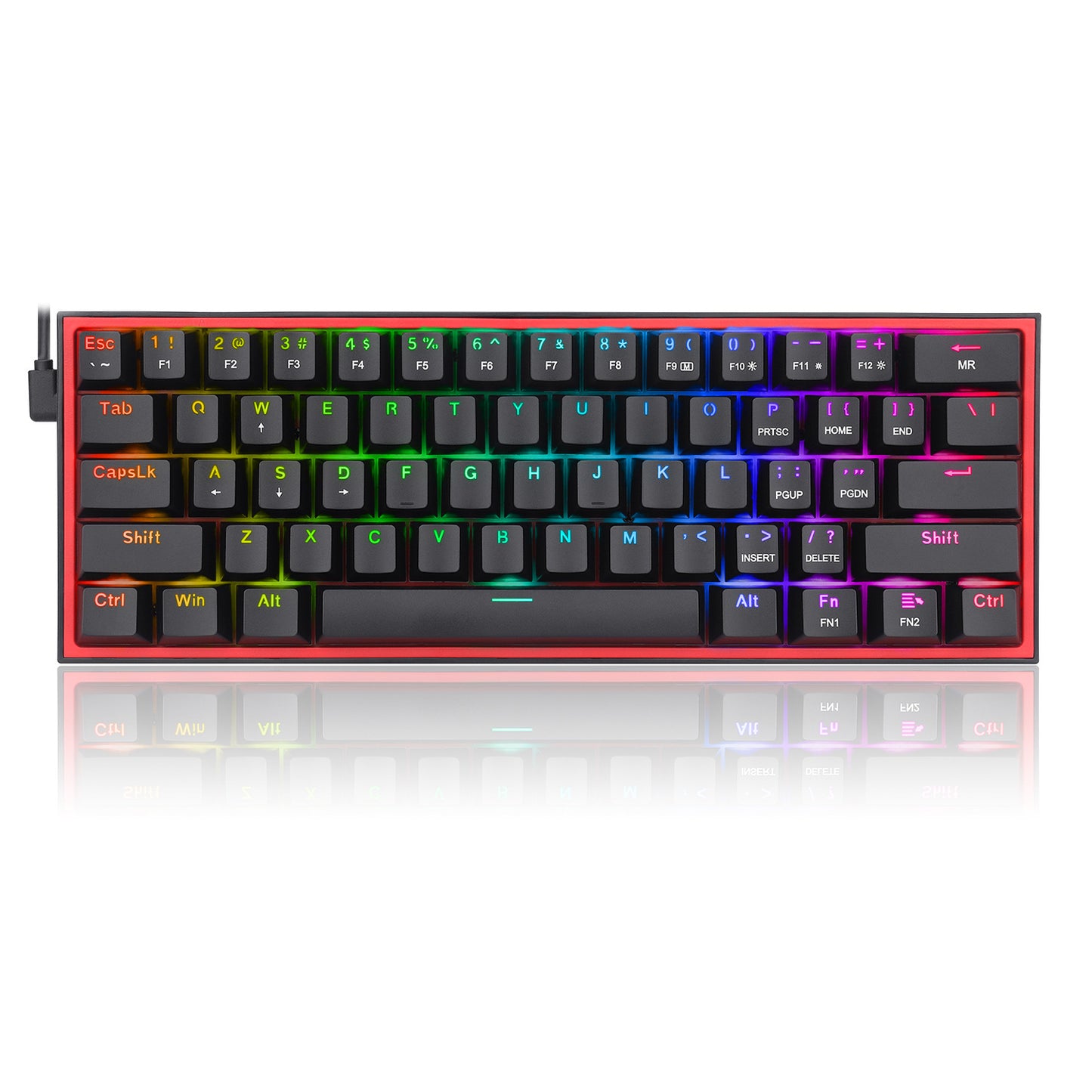 Red Dragon (REDRAGONK617-key mechanical keyboard small 61-key hot-swappable dual-color personalized fashion keycaps