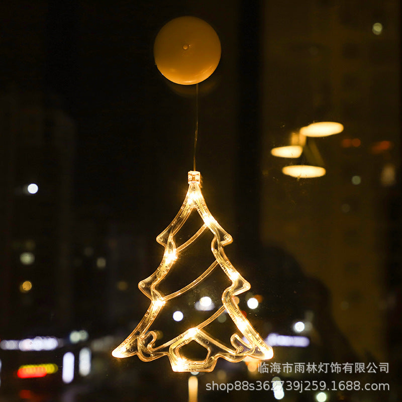 LED Christmas decoration lights Santa Claus snowman shape window suction cup lights Christmas tree holiday decoration lights