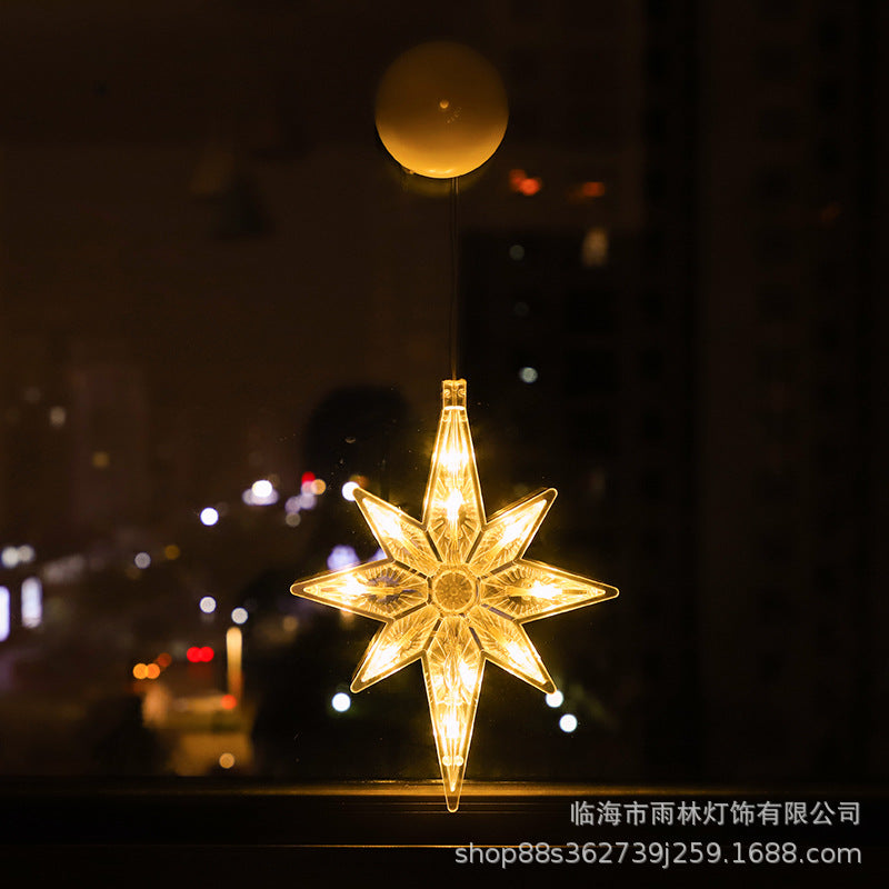 LED Christmas decoration lights Santa Claus snowman shape window suction cup lights Christmas tree holiday decoration lights