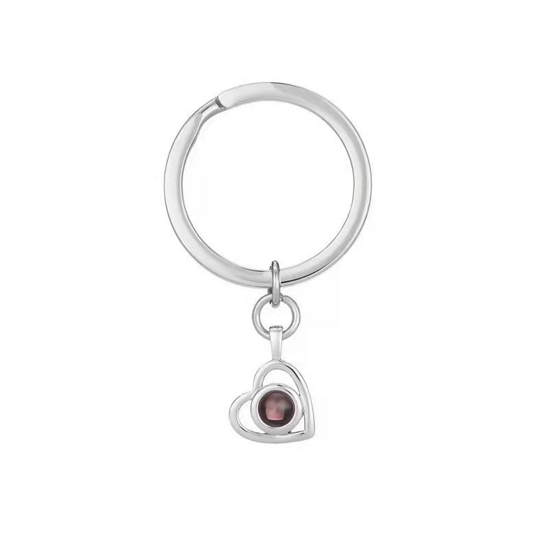 European and American cross-border titanium steel necklace in 100 languages for women, projected color pictures, nano photos, Valentine's Day and Chinese Valentine's Day gifts