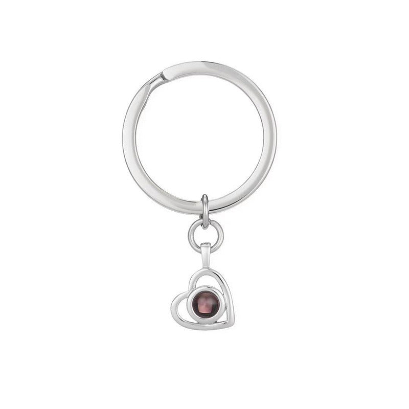 European and American cross-border titanium steel necklace in 100 languages for women, projected color pictures, nano photos, Valentine's Day and Chinese Valentine's Day gifts