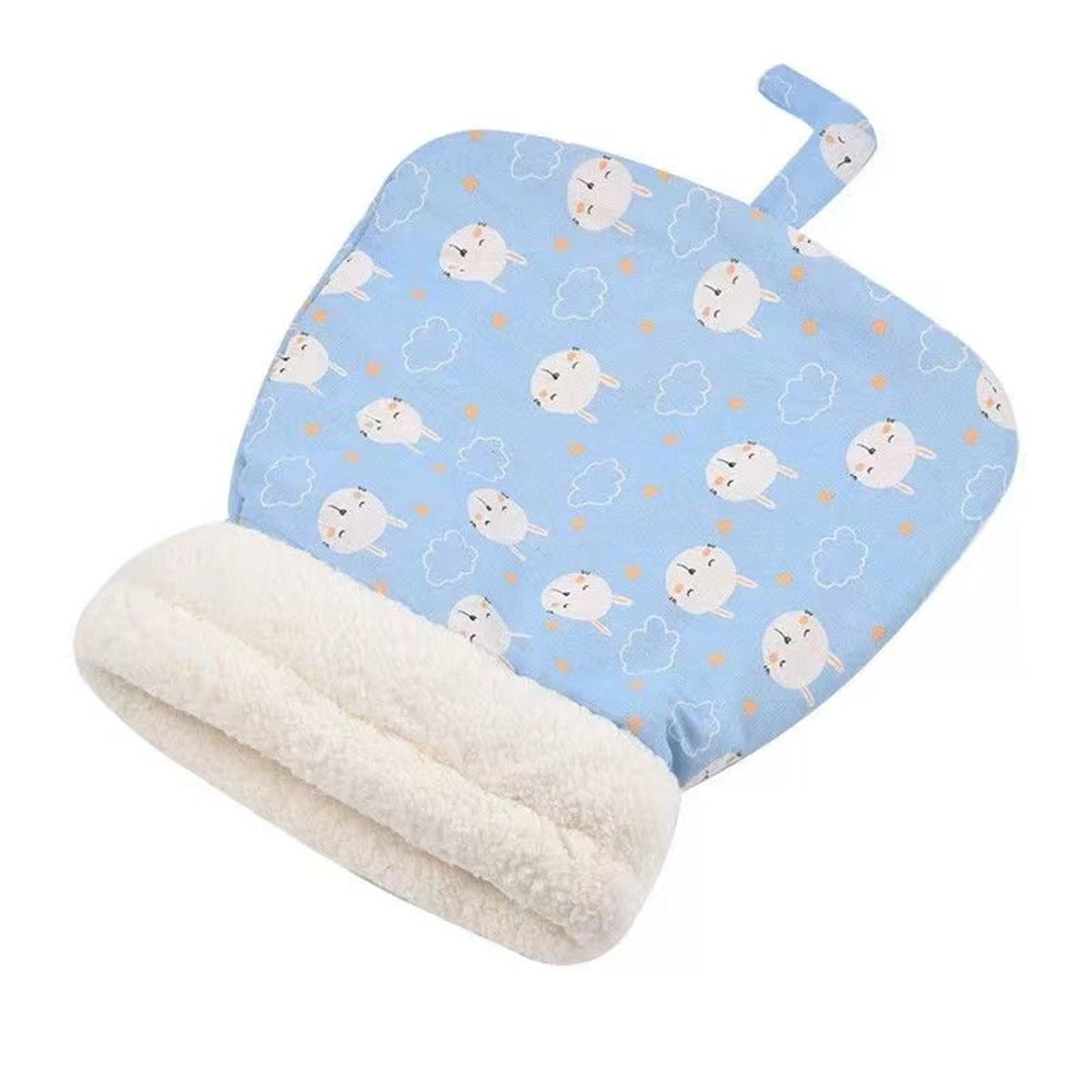 Cat bed sleeping bag drill hole bed closed kitten bed small dog bed sense of security autumn and winter sleeping bed drill bed lamb fleece