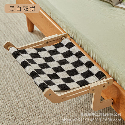 Wooden cat hammock balcony window wall-mounted cat bed removable and washable cat hanging bed cat mat four seasons pet wooden cat bed