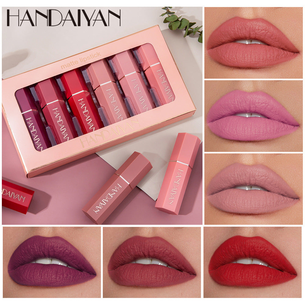 HANDAIYAN 6-piece matte matte lipstick set