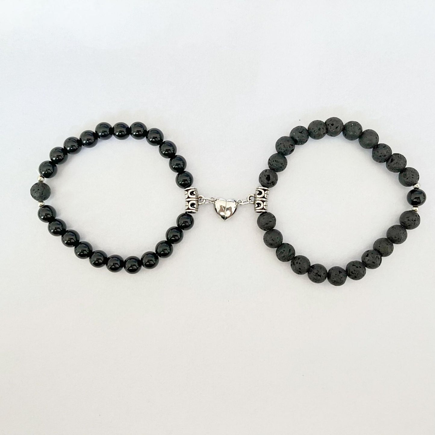 European and American cross-border imitation turquoise couple design bracelet peach heart magnet male and female pair attract and versatile