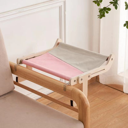 Wooden cat hammock balcony window wall-mounted cat bed removable and washable cat hanging bed cat mat four seasons pet wooden cat bed